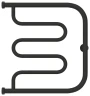 Водяной полотенцесушитель Сунержа Лира 50x50 15-4011-5050 цвет Тёмный титан муар
