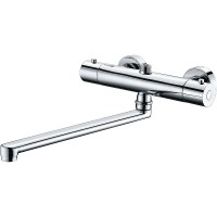 Смеситель для ванны WasserKRAFT Berkel 4822L универсальный с термостатом Хром латунь на стену