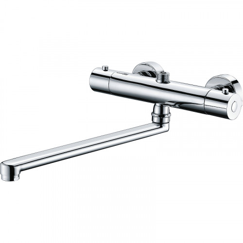 Смеситель для ванны WasserKRAFT Berkel 4822L универсальный с термостатом Хром латунь на стену