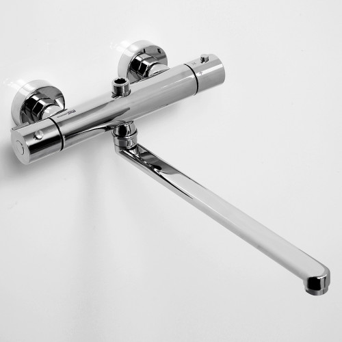 Смеситель для ванны WasserKRAFT Berkel 4822L универсальный с термостатом Хром латунь на стену