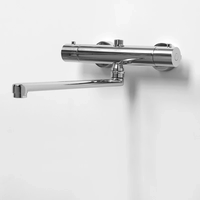 Смеситель для ванны WasserKRAFT Berkel 4822L универсальный с термостатом Хром латунь на стену