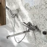 Смеситель для ванны WasserKRAFT Berkel 4822L универсальный с термостатом Хром латунь на стену