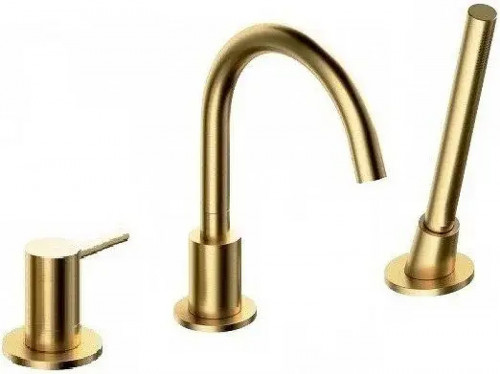 Смеситель на борт ванны Remer Minimal N072DO цвет Золото глянцевое