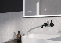 Зеркало Cersanit Led 011 Design 100 KN-LU-LED011*100-d-Os с подсветкой с часами стекло