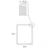 Зеркало Bond Cube 60x80 M44ZE-6080 с подсветкой с сенсорным выключателем стекло