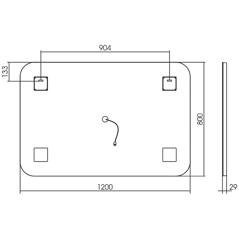 Зеркало Silver Mirrors Стив 120 ФР-00002230 с подсветкой с сенсорным выключателем и диммером стекло