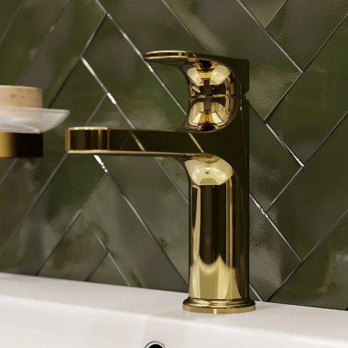 Смеситель для раковины Boheme Spectre 451-G Золото латунь