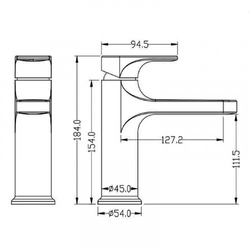 Смеситель для раковины Boheme Spectre 451-G Золото латунь