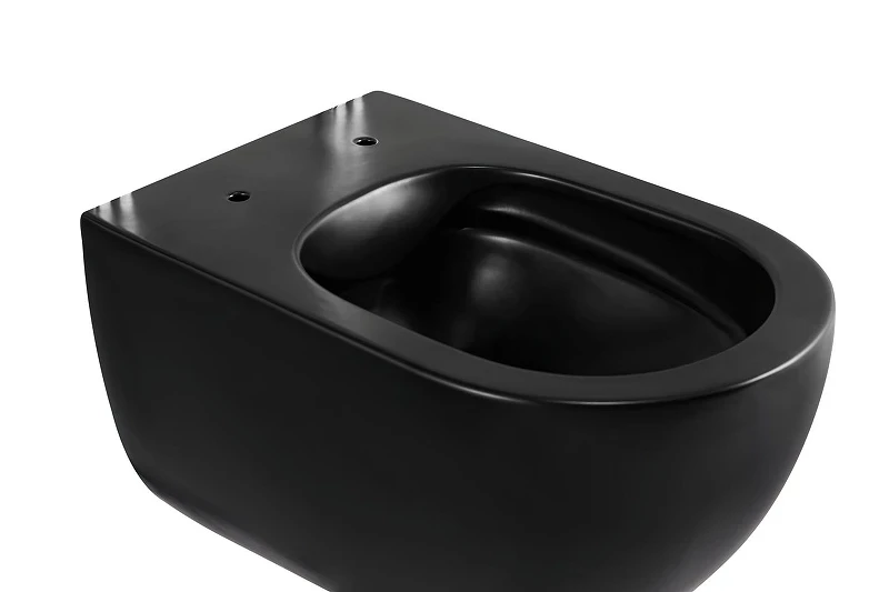 Унитаз Charus Torre Bianca EWC700-125B Skandenborg Rimless подвесной цвет Черный матовый с сиденьем Микролифт