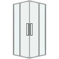 Душевой уголок Grossman Cosmo 80х80 300.K33.02.8080.10.00 профиль Хром стекло прозрачное