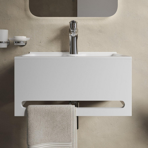 Тумба с раковиной DIWO Казань 50 РК50 подвесная цвет Белый