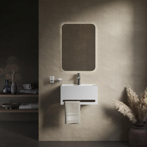 Тумба с раковиной DIWO Казань 50 РК50 подвесная цвет Белый