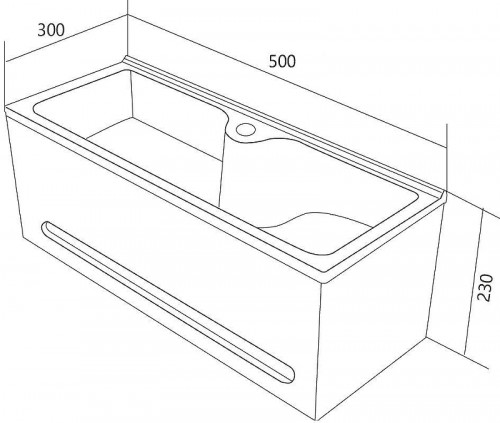 Тумба с раковиной DIWO Казань 50 РК50 подвесная цвет Белый