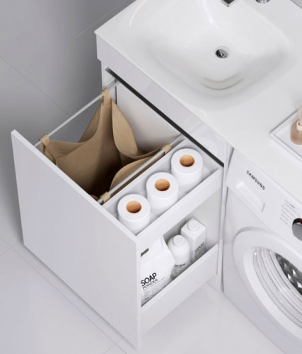 Тумба под раковину Aqwella Form 115 FOR0105KL Белая МДФ / ЛДСП