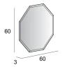 Зеркало Cezares 60 45078 с подсветкой многоугольное стекло
