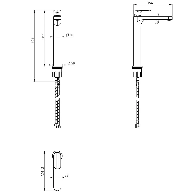 Смеситель для раковины Wonzon & Woghand WW-H1034-MW цвет Белый матовый