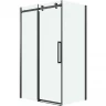 Душевая стенка Grossman Classic 80 200.K33.04.80.21.00 профиль Черный матовый стекло прозрачное
