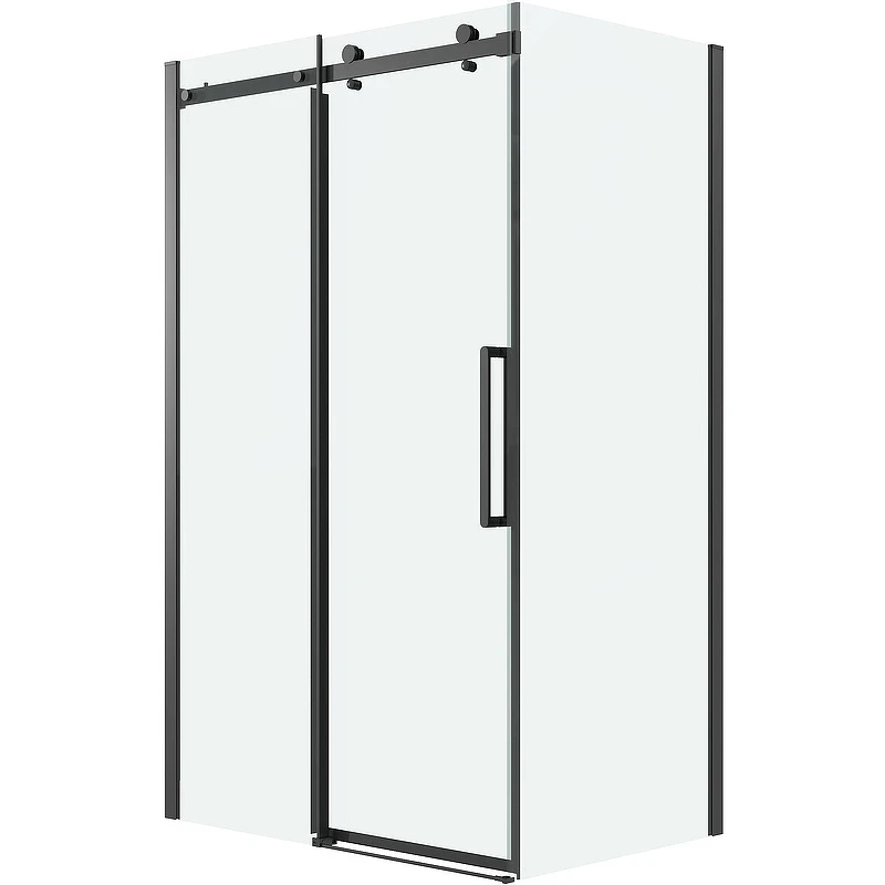 Душевая стенка Grossman Classic 80 200.K33.04.80.21.00 профиль Черный матовый стекло прозрачное
