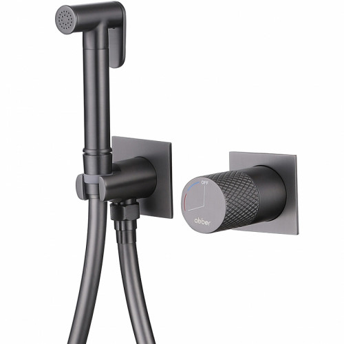 Гигиенический душ со смесителем Abber Rund AF8725NG Никель латунь встраиваемый