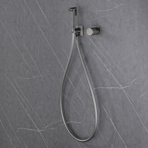 Гигиенический душ со смесителем Abber Rund AF8725NG Никель латунь встраиваемый