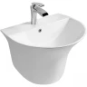 Раковина SantiLine 57 SL-4020 Белая фаянс подвесная