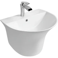 Раковина SantiLine 57 SL-4020 Белая фаянс подвесная
