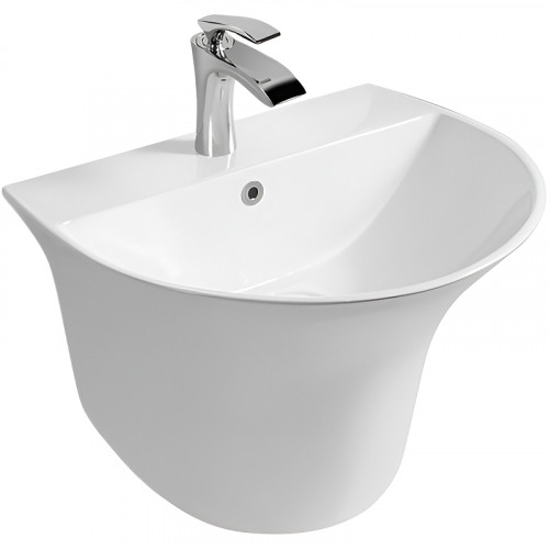 Раковина SantiLine 57 SL-4020 Белая фаянс подвесная