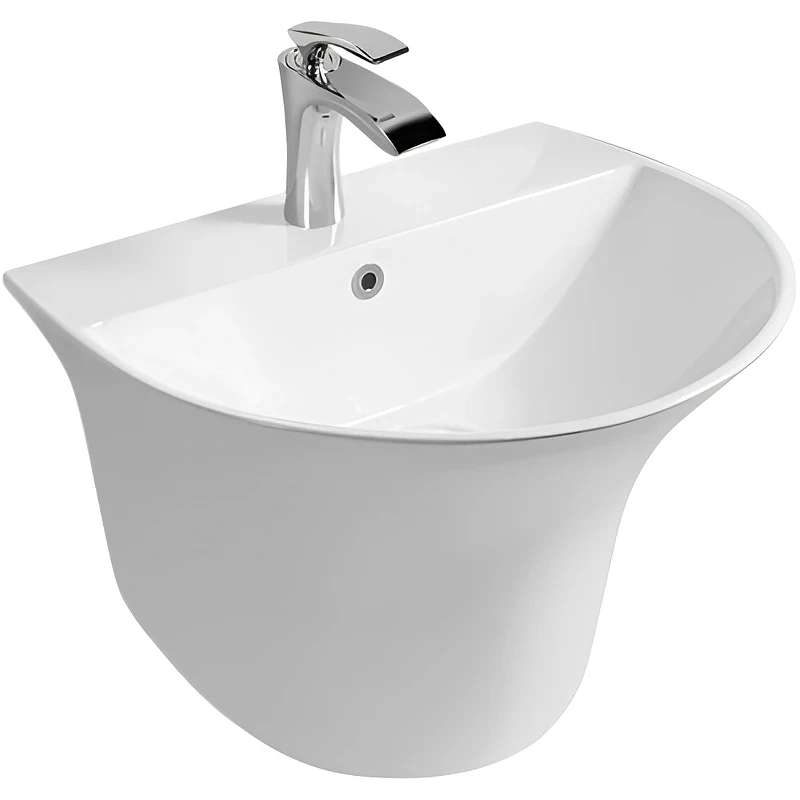 Раковина SantiLine 57 SL-4020 Белая фаянс подвесная