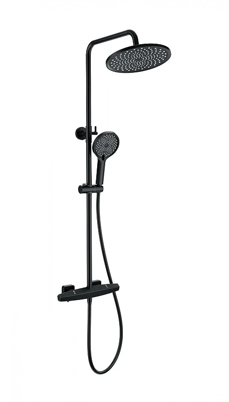 Душевая система Wonzon & Woghand Neo WW-B3045-A-MB с термостатом цвет Черный матовый