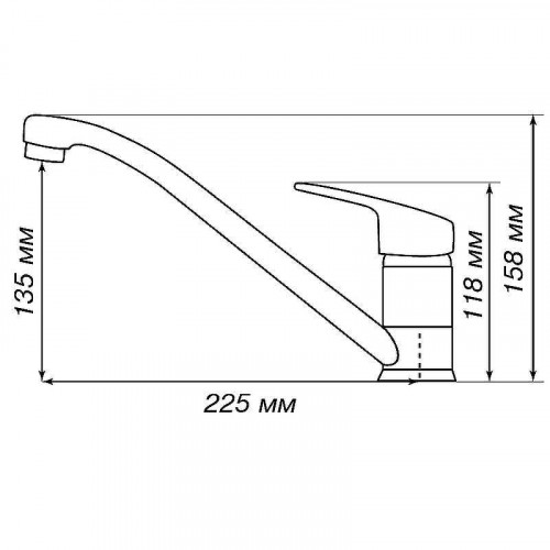Смеситель для кухни Aquaton Аркос 1AX001FCXX280 Кофе