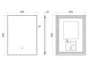 Зеркало Uni-Flow Mirror 60 M-010 с подсветкой с сенсорным выключателем и подогревом