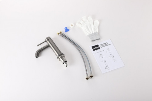 Смеситель для раковины Abber Wasser Kreis 316 AF8110BGG цвет Оружейная сталь брашированная