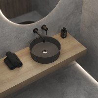 Раковина-чаша Berges Ego SL 38 181021 Антрацит матовый фарфор накладная