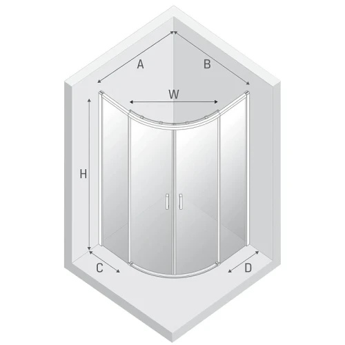 Душевое ограждение New Trendy PRIME White x90 K-3561