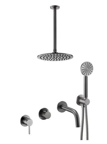 Душевая система Benesque Lumiere 21017803 цвет Черный брашированный