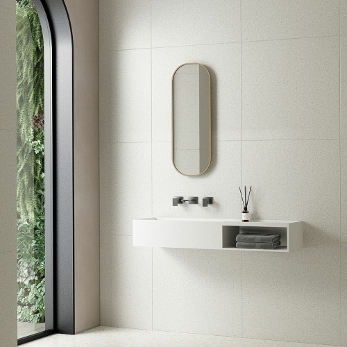 Раковина Vincea 120 VWB-6S112MW Белая матовая искусственный камень (литьевой мрамор) подвесная