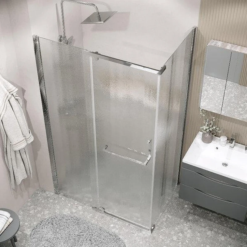Душевой уголок Grossman Pragma 110x100 L 120.K33.03.1110.10.02 профиль Хром стекло шиншилла
