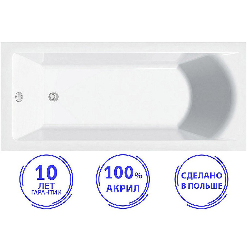 Акриловая ванна C-Bath Selena 150x70 CBQ007001 без гидромассажа