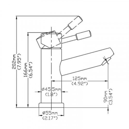Смеситель для раковины Seaman Eco Koblenz SSN-2221-SS цвет Нержавеющая сталь сатин