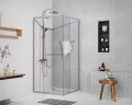 Душевой уголок Azario Monako 90х90 AZ-L47-90-CH-CL профиль Хром стекло прозрачное