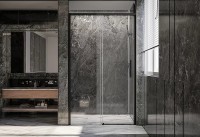 Душевая дверь Veconi Premium Trento PTD-40B 120 PTD40-B-120-01-C4 профиль Черный матовый стекло прозрачное