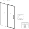 Душевая дверь Veconi Premium Trento PTD-40B 120 PTD40-B-120-01-C4 профиль Черный матовый стекло прозрачное