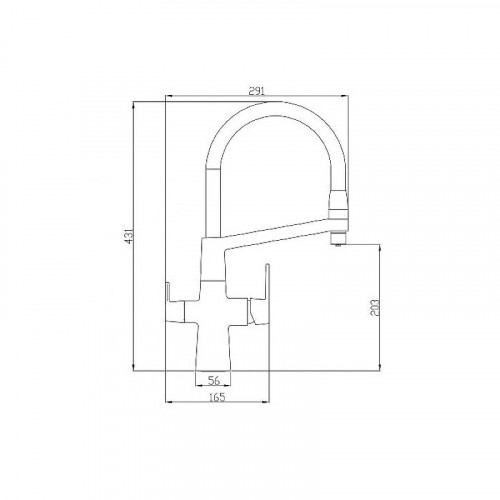 Смеситель для кухни ZorG Steel Hammer SH818-6CR Хром Черный