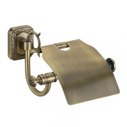 Держатель туалетной бумаги Savol S-006451 с крышкой цвет Бронза