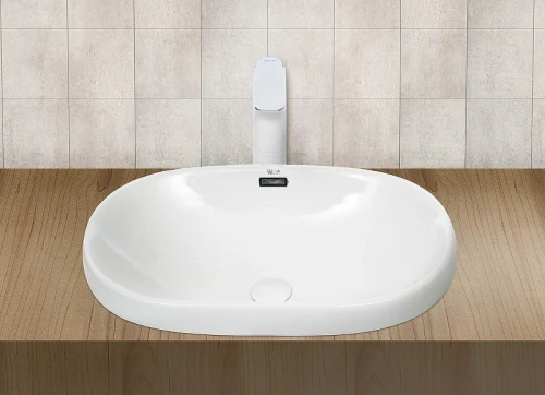 Раковина WeltWasser Deilbach 6039 60 10000004608 Белый глянец фаянс полувстраиваемая