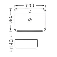 Раковина Aquatek Вега 50 AQ5506-MB Черная матовая фарфор накладная