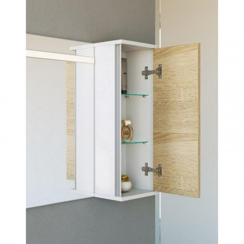 Подвесной шкаф Aqwella 5 Stars Майами 25 Mai.04.25 Дуб сонома Белый МДФ / ЛДСП