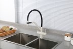 Смеситель для кухни Gappo G4398-81 Белый Черный латунь