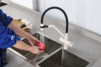 Смеситель для кухни Gappo G4398-81 Белый Черный латунь