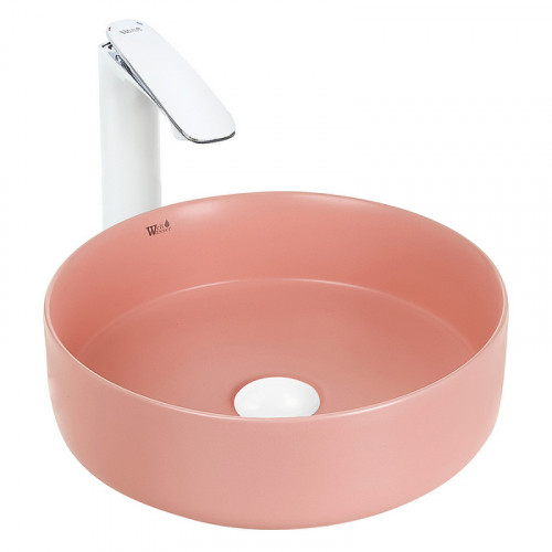 Раковина-чаша WeltWasser Elbach 3134 MP 35 10000004515 Розовая матовая фаянс накладная